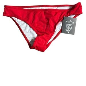 Coral by the Sea Red Bikini Bottom NWT  REG 85$